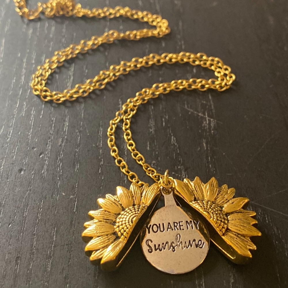 Sunflower “You are my Sunshine” Necklace